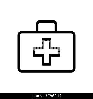 Simple and clean illustration of a first aid kit, perfect for health care, emergency response, and safety-related design projects. Stock Vector