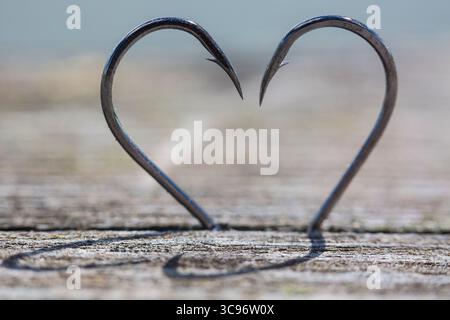 2 fishing hooks making a heart gone fishing Fish Hook 9 inch Silver Indoor Outdoor Vinyl Decal : Tools & Home Improvement The Love fishing svg digital image looks cute on t Fishing hooks in the shape