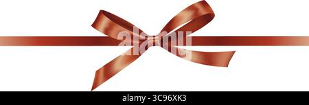 Shiny satin ribbon on white background. Vector Christmas gift, valentines day, birthday wrapping element Stock Vector