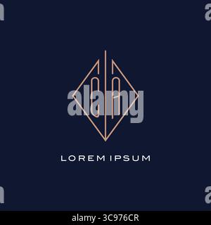 Monogram CA logo with diamond rhombus style luxury modern logo design vector graphic Stock Vector