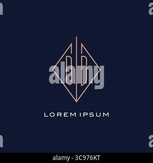 Monogram DD logo with diamond rhombus style luxury modern logo design vector graphic Stock Vector
