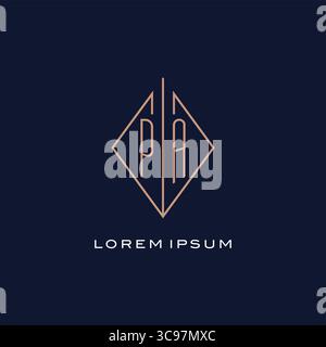 Monogram PA logo with diamond rhombus style luxury modern logo design vector graphic Stock Vector