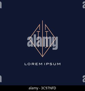Monogram TI logo with diamond rhombus style luxury modern logo design vector graphic Stock Vector