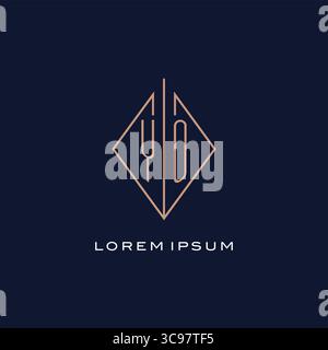 Monogram YO logo with diamond rhombus style luxury modern logo design vector graphic Stock Vector