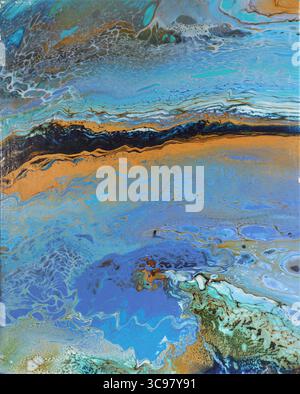 Tidal Sands Between Two Worlds - 2 Stock Photo