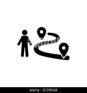 location glyph flat vector icon Stock Vector