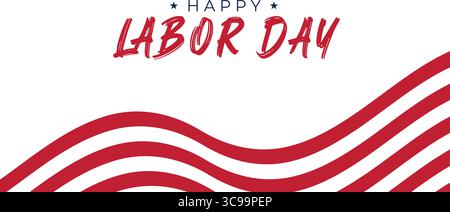 Happy Labor day USA poster for story, card, banner, vector illustration background Stock Vector