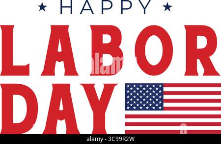 Happy Labor day USA poster for story, card, banner, vector illustration background Stock Vector