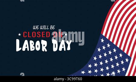 Happy Labor day USA poster for story, card, banner, vector illustration background Stock Vector