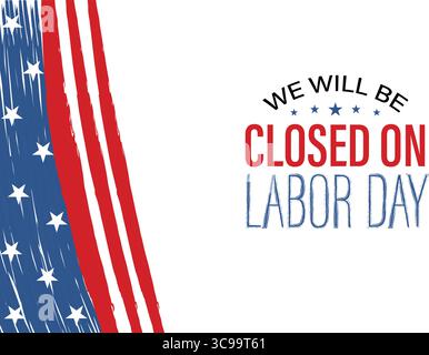 Happy Labor day USA poster for story, card, banner, vector illustration background Stock Vector