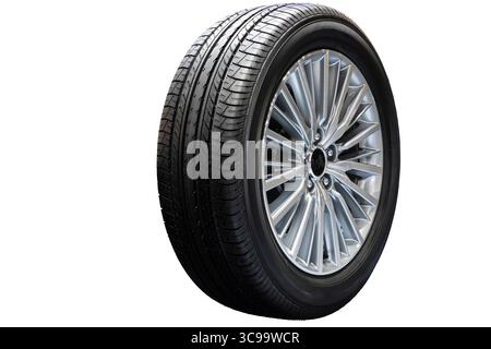 Wheel car, Car tire, Aluminum wheels isolated on white background. Stock Photo