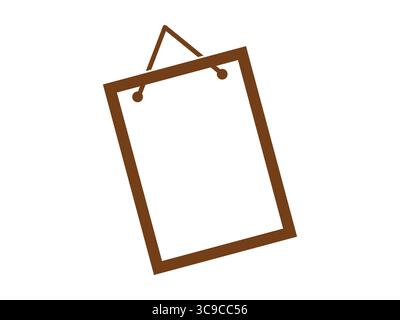 Flat vector illustration of a picture frame icon with clean lines and simple design, perfect for UI, web, mobile apps, graphic design, or digital inte Stock Vector