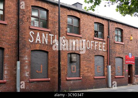 Santus Sweets factory, makers of 'Uncle Joe's Mint Balls', factory on Dorning Street, Wigan Stock Photo