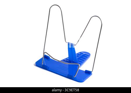 Blue book stand on white background. School supplies Stock Photo
