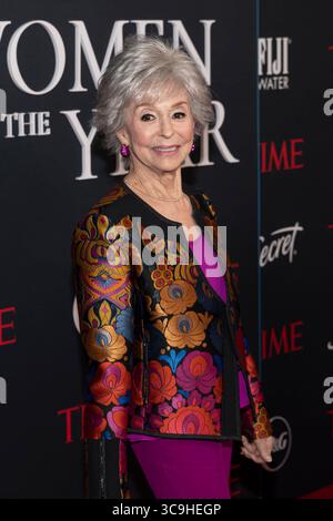 Puerto Rican singer and actress, Rita Moreno, arriving at her midtown
