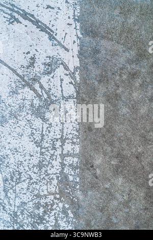 Painted line on concrete pavement. Stock Photo