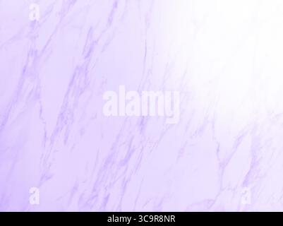 Soft lavender and white marble texture, featuring delicate, wispy purple veins that meander diagonally across pale luminous background. Stock Photo