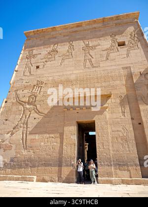 The temple complex on Philae Island, Aswan Stock Photo
