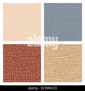 Natural materials, seamless Turing pattern  Stock Vector