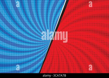 Retro Comic Book Spiral Background – Pop Art Halftone Burst with Green Rays, Abstract Sunray Swirl Pattern Stock Vector