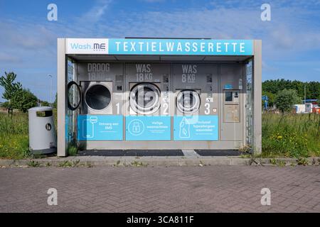 Wash.ME laundrette in Serooskerke, Netherlands Stock Photo