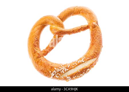 Germal Pretzel traditional German beer snack isolated on white background Stock Photo