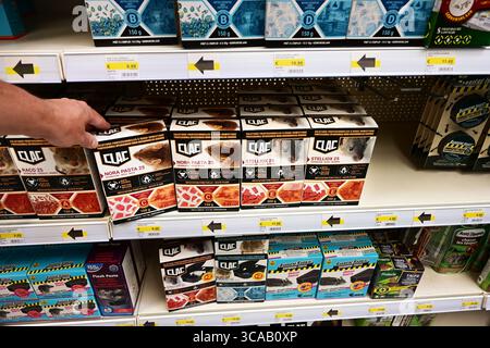 Rodenticide in a store Stock Photo