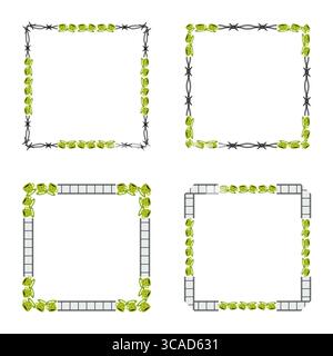 Ribbon heart frame. Decorative romantic layout. Curved edge design. Stock Vector