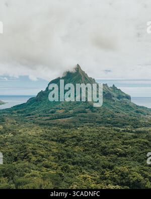 Mt Rotui Breathtaking view over the lush volcanic landscape of Sete Cidades in ...