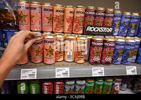 Rockstar Energy drinks in a shop Stock Photo