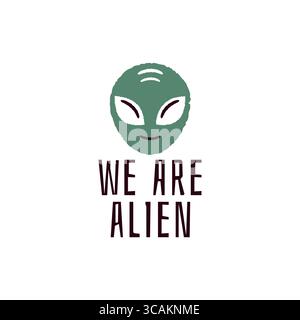 We Are Alien Logo Stock Vector