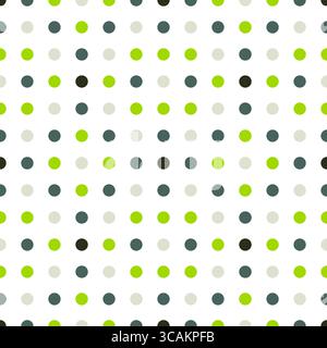 Polka Dot pattern, seamless texture green and white pattern Stock Vector