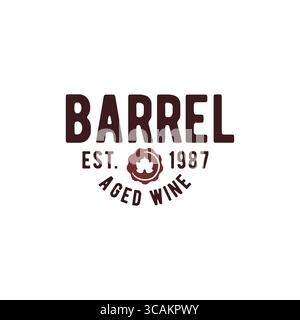 Barrel Wine Logo Stock Vector