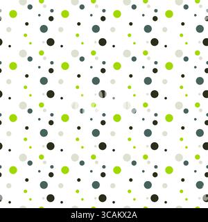Polka Dot pattern, seamless abstract texture green and white pattern Stock Vector