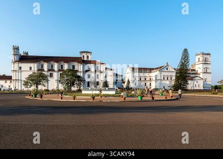 The Church of St. Francis of Assisi in Old Goa, India, a 17th-century Baroque Roman Catholic church and UNESCO World Heritage Site. Stock Photo
