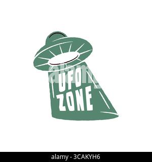 UFO Zone Logo Stock Vector
