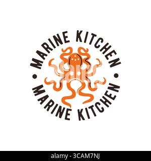 Marine Kitchen Logo Stock Vector