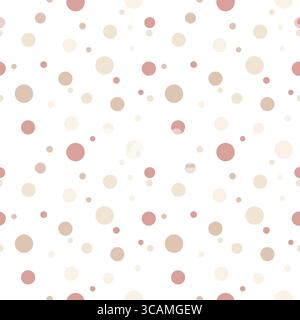 polka dot seamless pattern on White background. Polka dot background. Dotted cute pattern Stock Vector