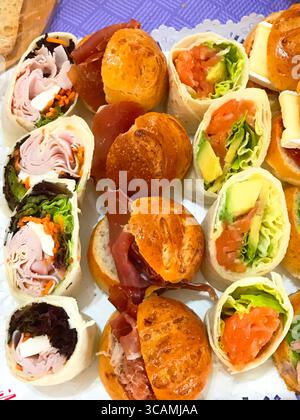 Assorted canapes. Stock Photo