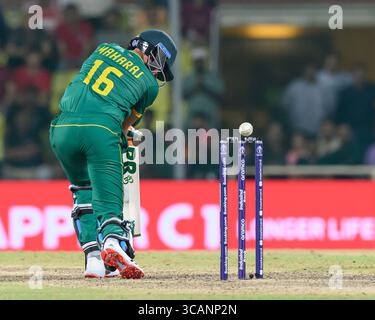 Keshav Maharaj of South Africa in action during the 2nd Test Stock ...