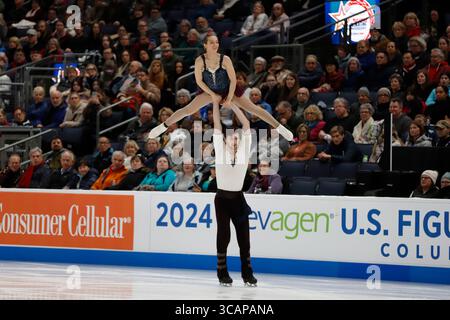 Linzy Fitzpatrick Linzy Fitzpatrick and Keyton Bearinger compete during the pairs short ...