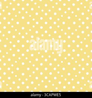 Fresh colors dot yellow background. seamless pattern vector Stock Vector