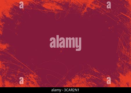 Red Grunge Abstract Background with Scribbles and Distressed Texture. Bold artistic design in red tones. Edgy and expressive backdrop perfect for Stock Vector