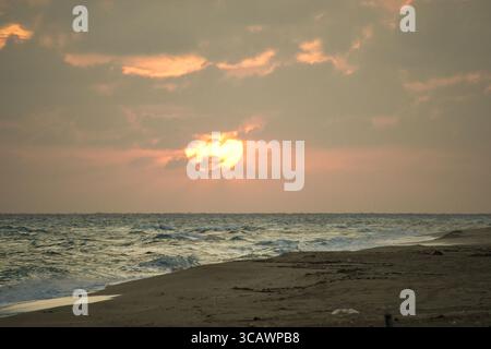 Dramatic sunset over the Mediterranean, North Coast, Egypt Stock Photo