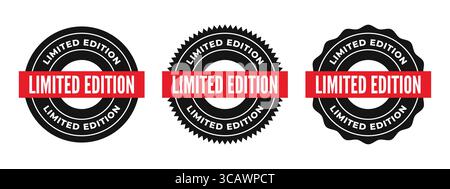 Limited Edition Vector Label Set Stock Vector