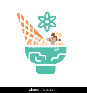 nitro ice cream color flat icon for digital and print projects.  Minimal clean icons for apps and websites. Modern simple icons for UI UX and branding Stock Vector