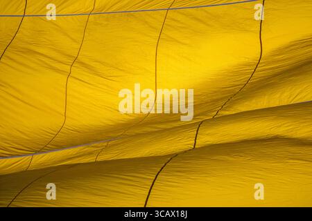 Hot Air Balloon; Inflating; UK Stock Photo