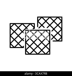 Tile black icon for apps and websites. Construction Elements. Modern simple icons for UI UX and branding Stock Vector