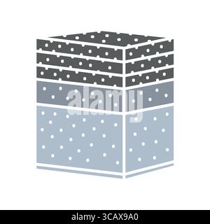 asphalt layer color flat icon for apps and websites. Construction Elements. Modern simple icons for UI UX and branding Stock Vector