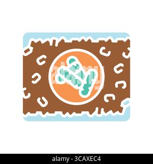 fungal contamination color flat icon for digital and print projects.  Minimal clean icons for apps and websites. Modern simple icons for UI UX and bra Stock Vector